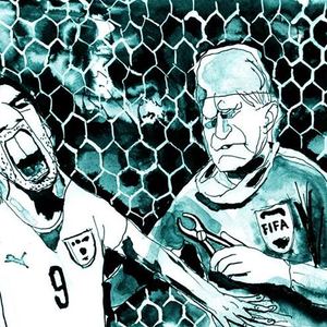 Suarez by Ilian Savkov-Bulgaria/Best cartoon-2014