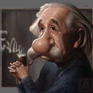 Albert Einstein by Angineer Ang-Korea Best caricature-2014