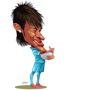 Neymar by Eduardo Baptistao-Brazil/Best Caricature-2014