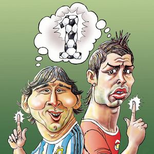 Messi & Ronaldo by Javad Alizadeh-Iran/best caricature-2014