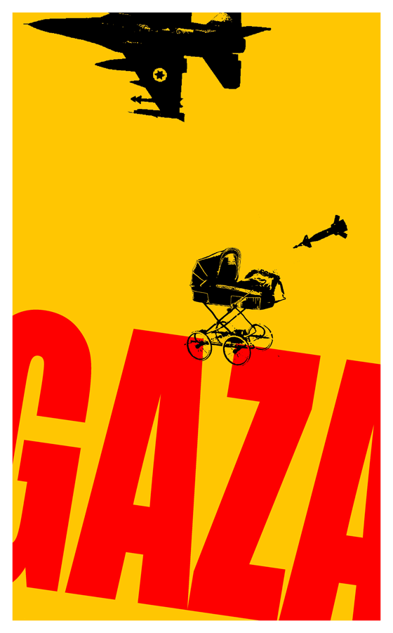 Gaza in Blood and Fire by Carlos Latuff-Brazil