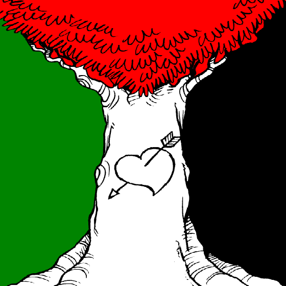 in love for Palestine by Carlos Latuff-Brazil