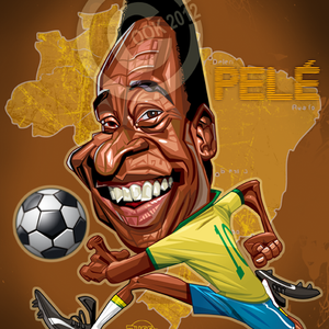 Pele by Russ Cook-UK/Best caricature-2014