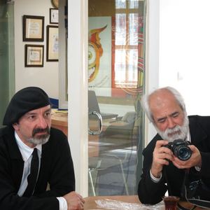 Muhittin Koroglu and Agim Sulaj in Iranian House of Cartoon/Feb.,2014