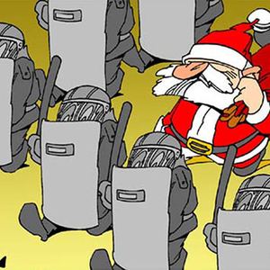 Please send us your cartoon about Merry X-Mass/Happy new year to info@irancartoon.com/200 dpi, by length or width 1500 pixel by jpg format
